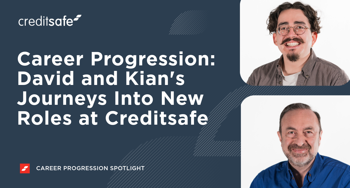 A header image of the blog for David and Kian's career progression stories, with their headshots included in it.