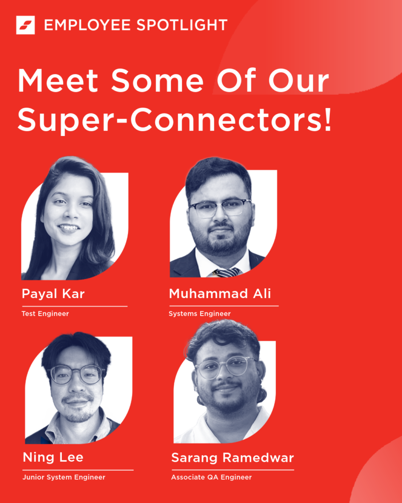 A cover image for our blog for meeting our Superconnectors in our API team, with headshots of the interviewees from the team.