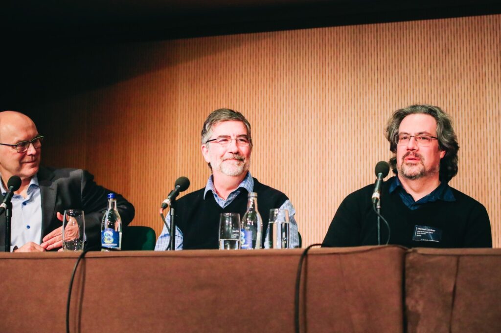 Brian with fellow panelists at the Dublin AI Conference